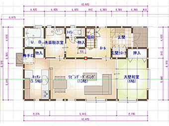 サンプル間取り&完成イメージ